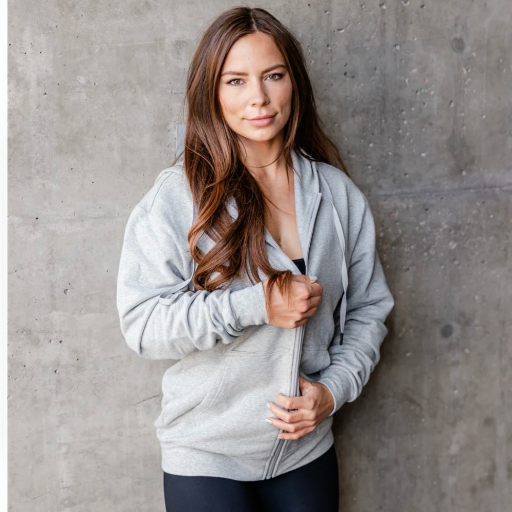 Born Primitive Zip-Up Hoodie Unisex (Gray)